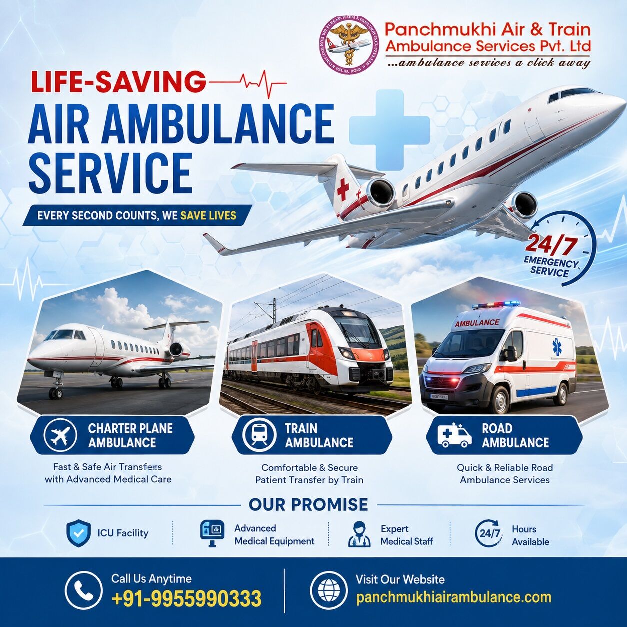 Mumbai, Health, Panchmukhi Hi Tech Air Ambulance In Mumbai- Continuous Medical Support During Transit