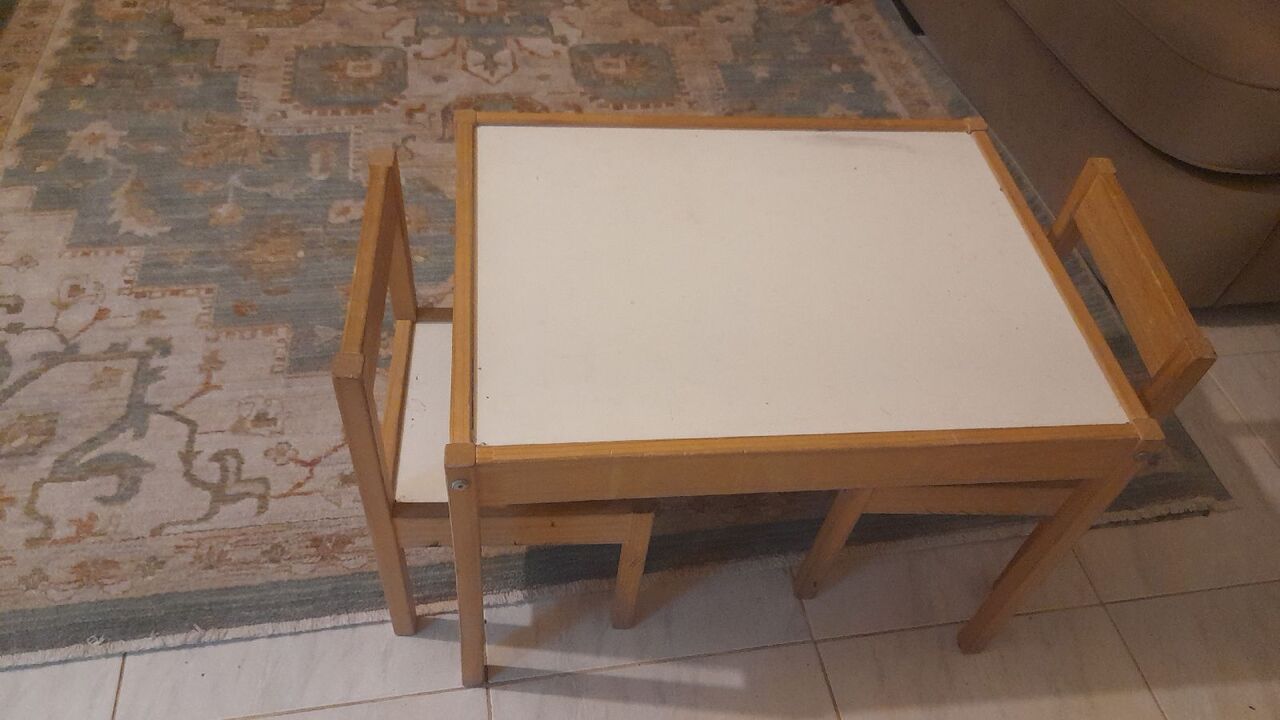 Al Safa, Household Items, SA 450,  Ikea Bed With Mattress/ Ikea Table For Kids