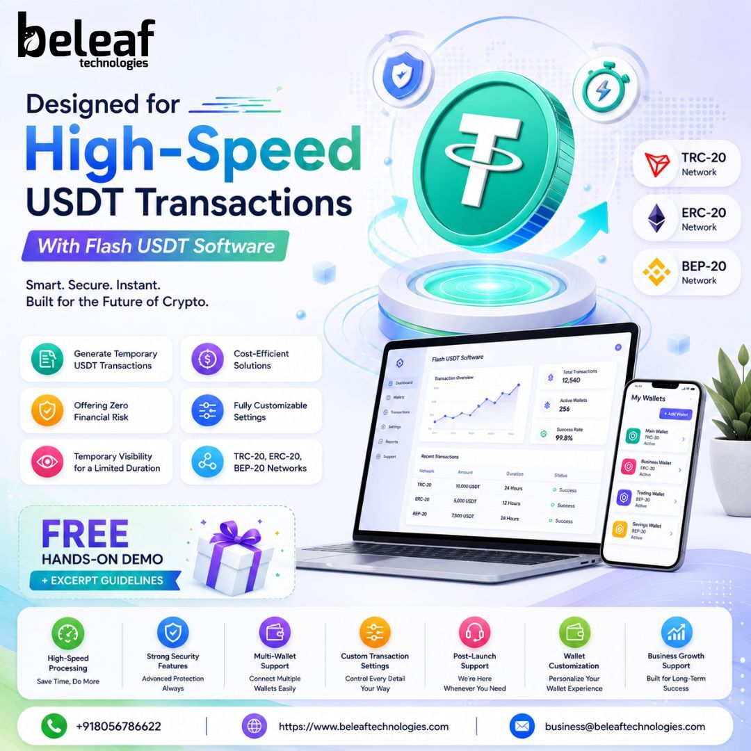 Mumbai, Software, USD 5000,  Designed For High-Speed USDT Transactions With Flash