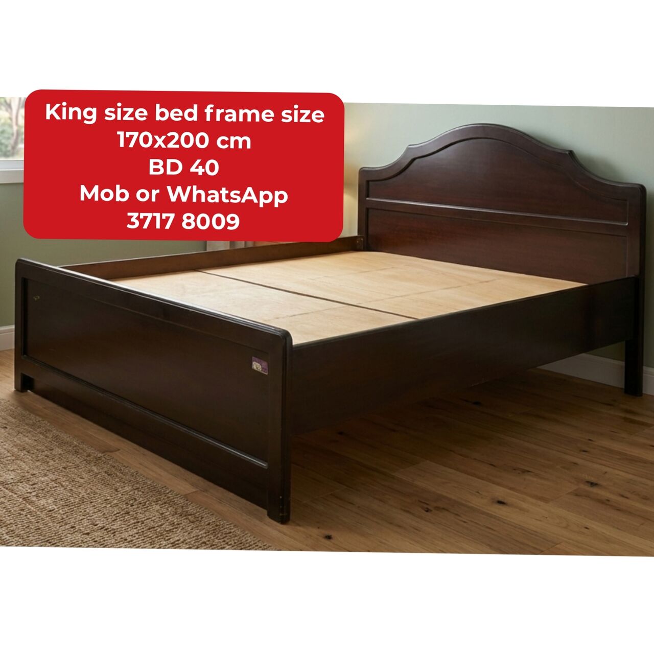 Manama, Furniture, BHD 40,  @@King Size Bed Frame In Good Condition For Sale With Delivery