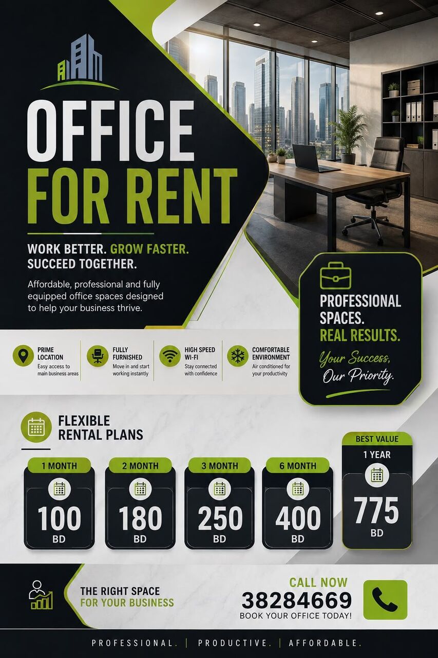 Sitra, Business, Commercial Offices For Rent