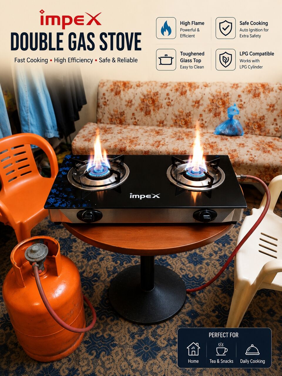 Khobar, Air Conditioners, SAR 350,  I Want To Sell Cylinder Stove Complete Set  Good Conditions