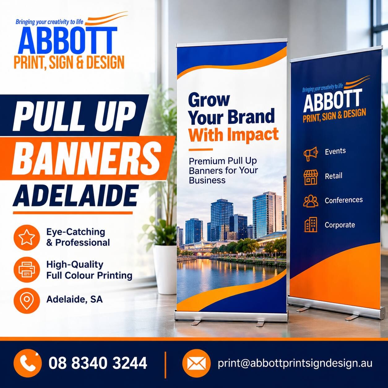 Sydney, Printing, Pull Up Banners Adelaide &ndash; Portable Displays For Business Promotions