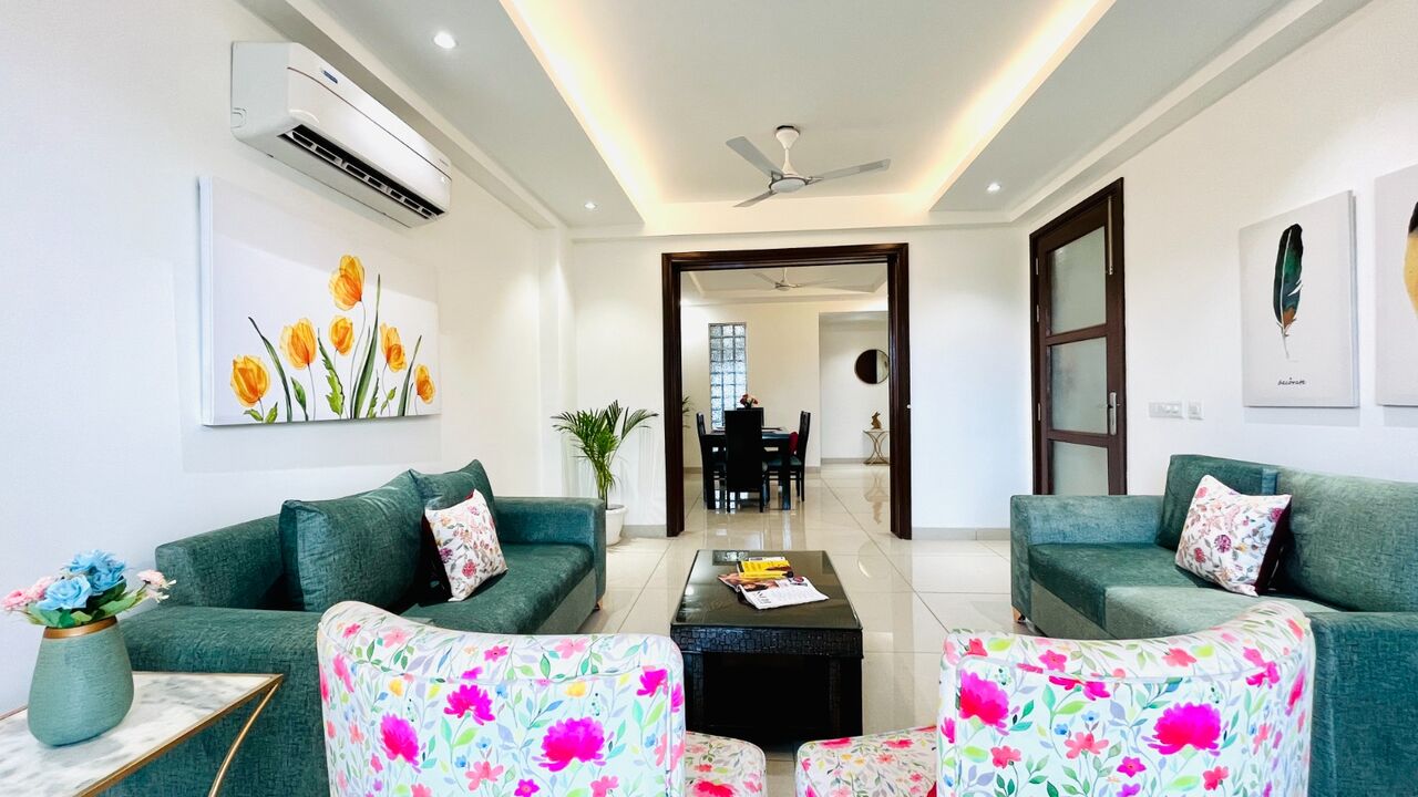 Gurgaon, Apartments, Flats, Houses & Villas, INR 7000/day,  Furnished,  2 BR,  Bluo 2 BHK - Golf Course Road | Balcony, Lift