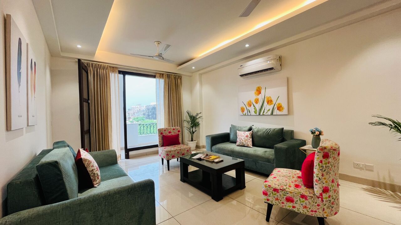 Gurgaon, Apartments, Flats, Houses & Villas, INR 7000/day,  Furnished,  2 BR,  Bluo 2 BHK - Golf Course Road | Balcony, Lift