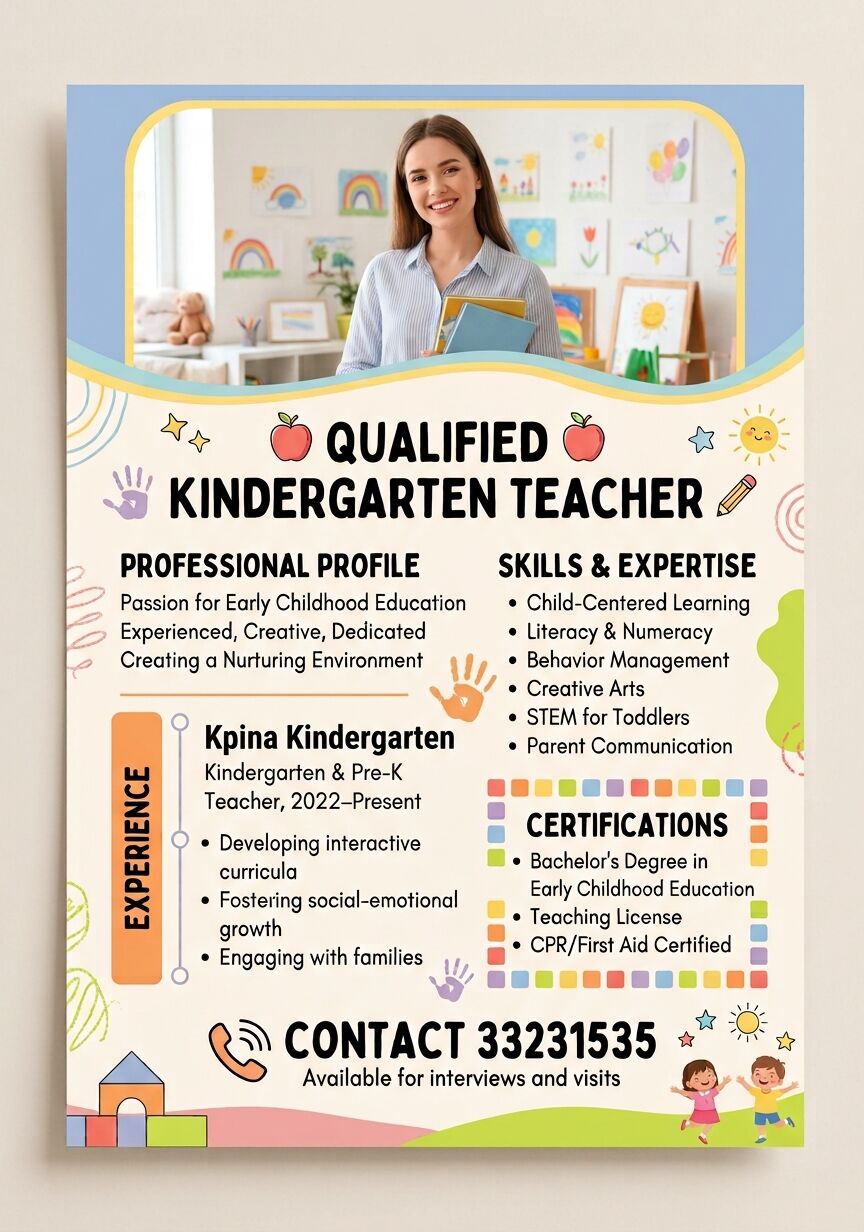 Manama, Job Seekers, Teacher (kindergarten)