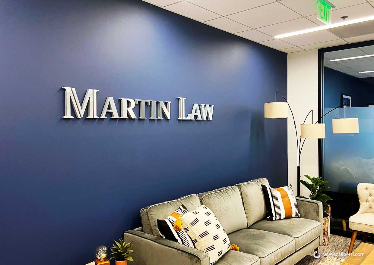 New York, Printing, Modern Office Lobby Sign Irvine For Professional Workspaces
