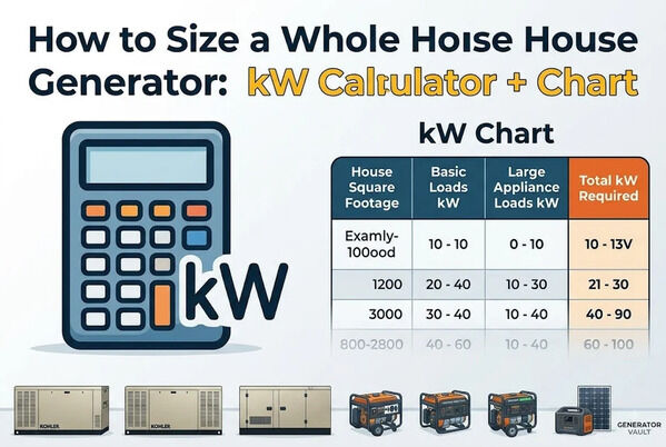 New York, Business, How To Size A Whole House Generator: KW Chart &ndash; Generator Vault