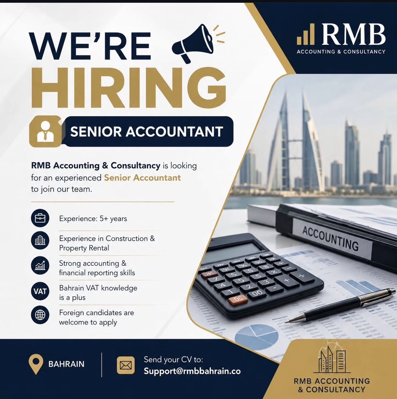 Manama, Jobs, Accountant