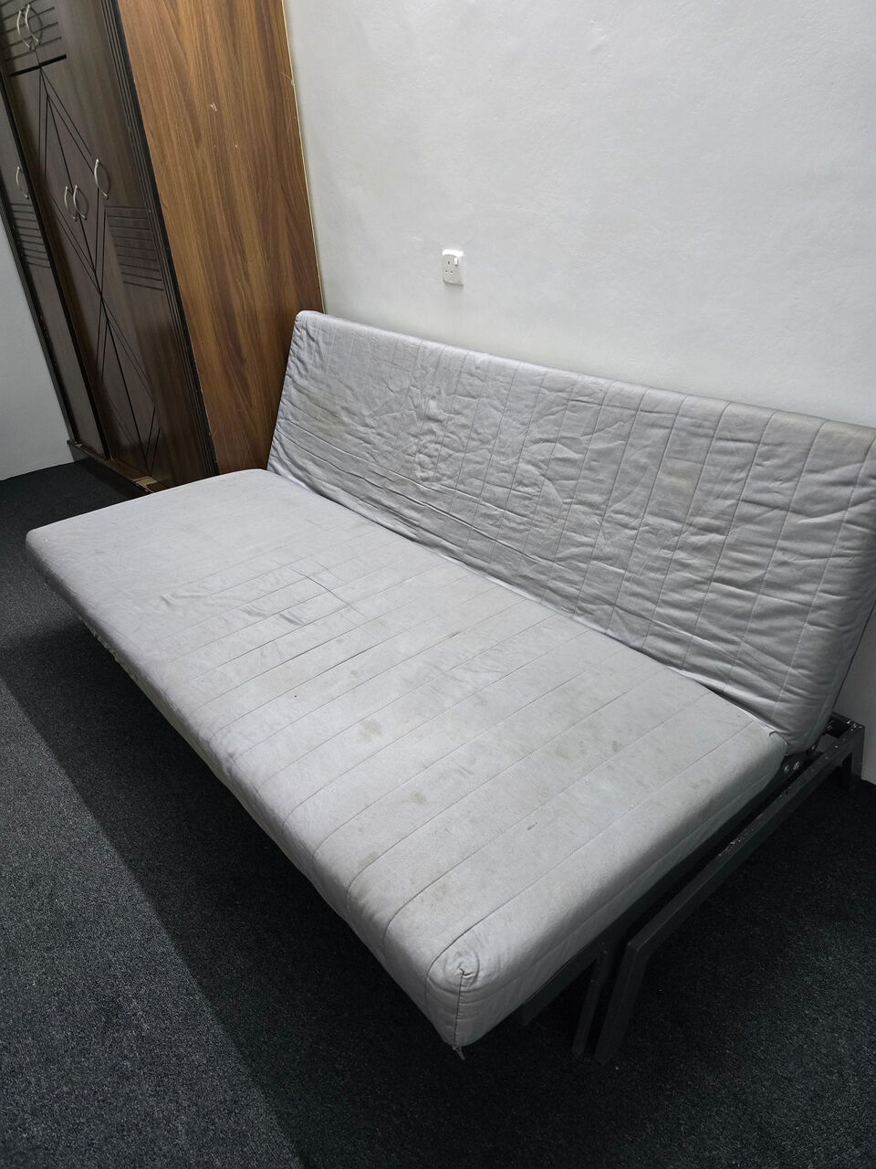 Umm Al Hamam, Furniture, SAR 200,  IKEA Sofa Bed (Sofa-cum-Bed) - Grey, Folds Flat