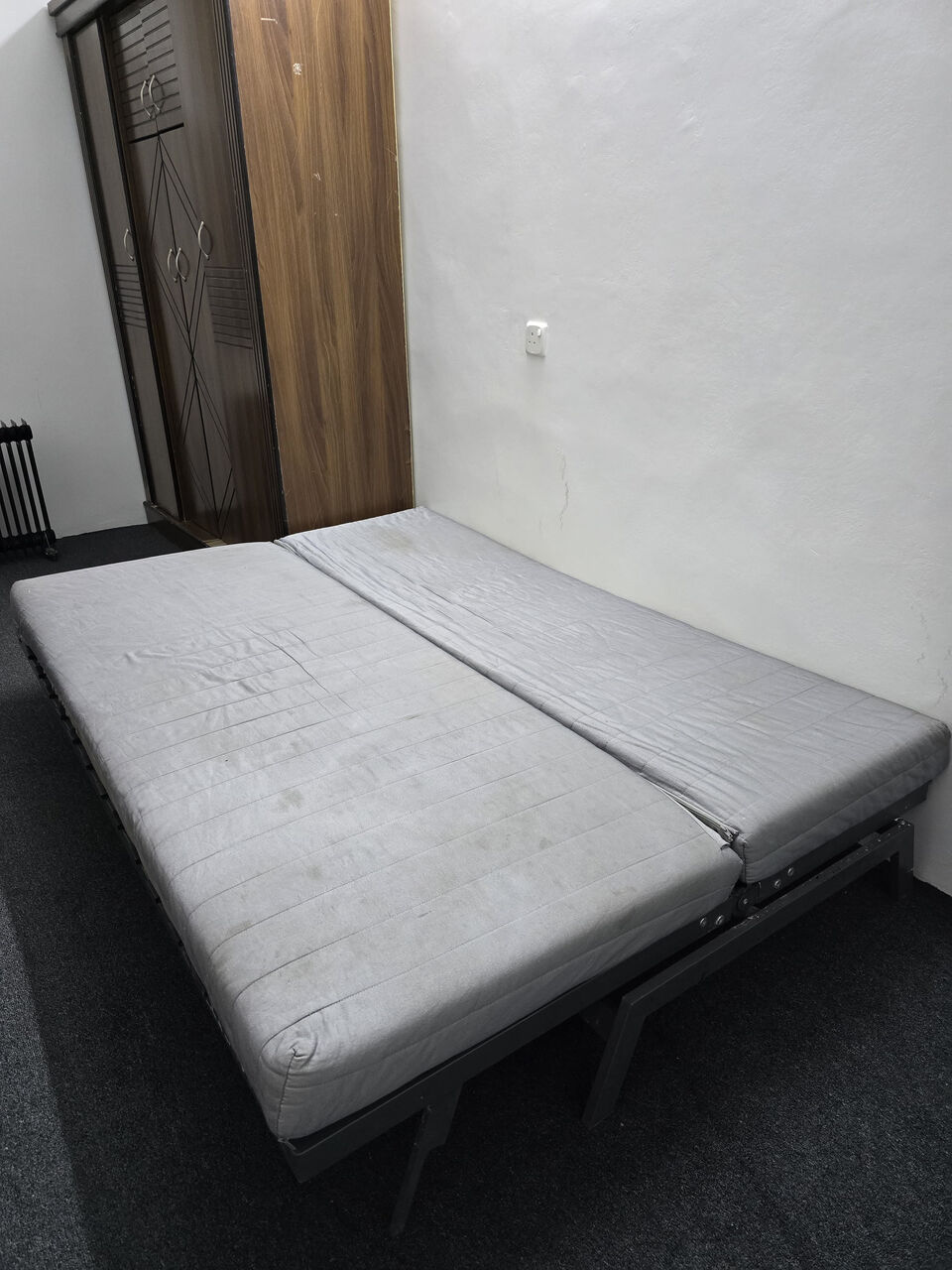 Umm Al Hamam, Furniture, SAR 200,  IKEA Sofa Bed (Sofa-cum-Bed) - Grey, Folds Flat