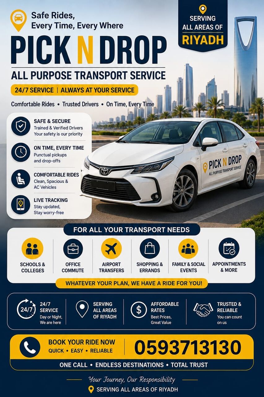 Riyadh, Travel, Pick And Drop Service
