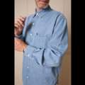 GBP 133,  Denim Workshirt: Elevate 100% Cotton Workwear Style