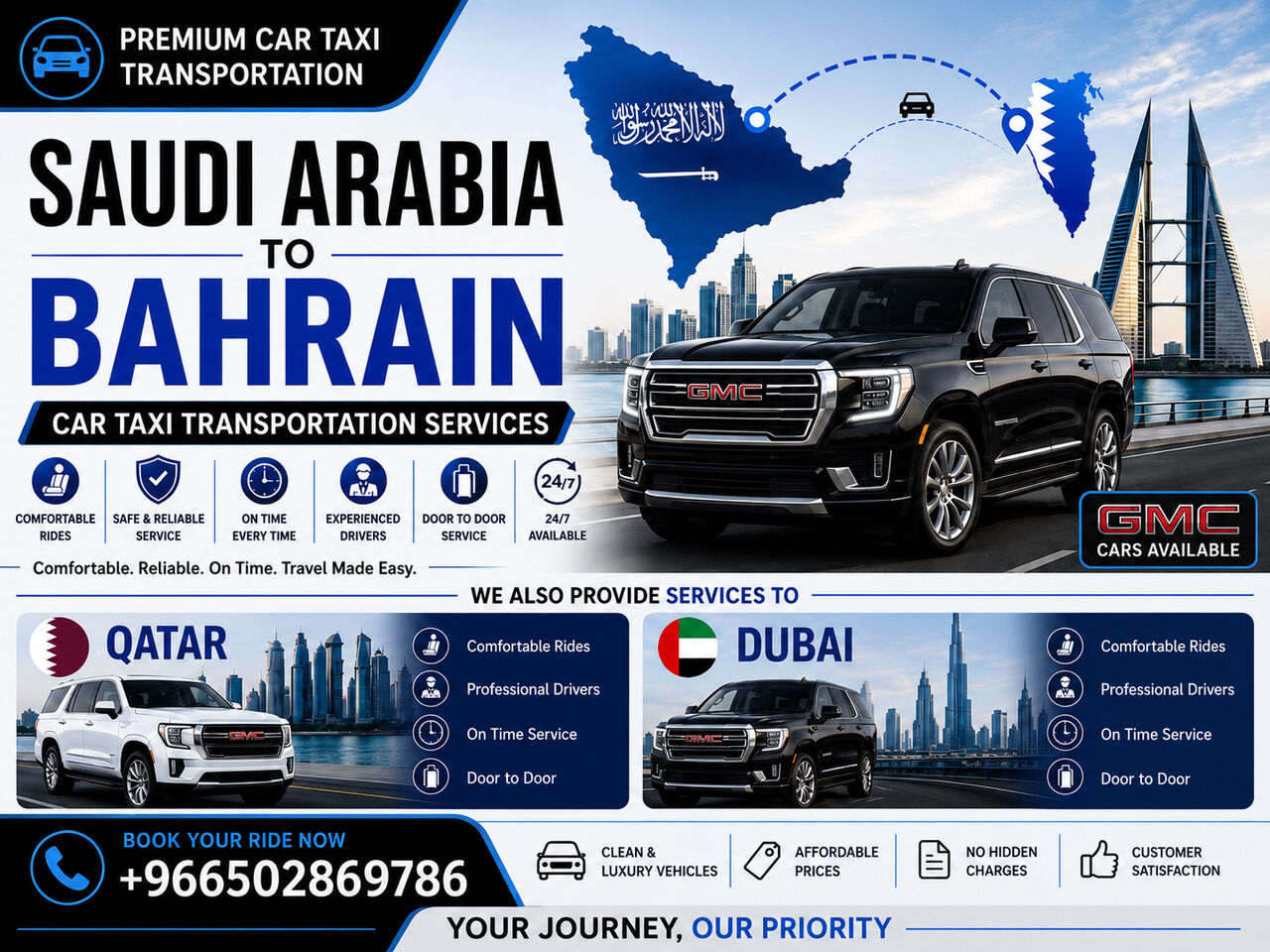 Jubail, Passenger Transport, Premium Taxi & Chauffeur Services  🚘 PREMIUM TAXI & CHAUFFEUR SERVICE 🌍  Dammam 🇸🇦 → B