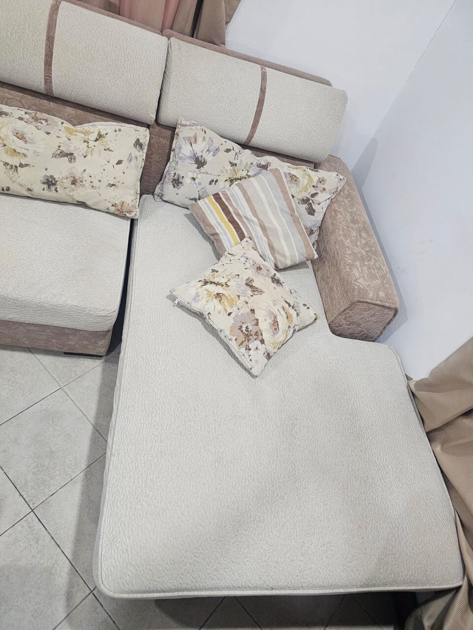 Umm Al Hassam, Furniture, BHD 60,  Large L-Shaped Sofa- Good Condition