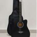 SAR 350,  Free Delivery 38&rdquo; Black Acoustic Guitar + Full Accessories Bundle | Like New