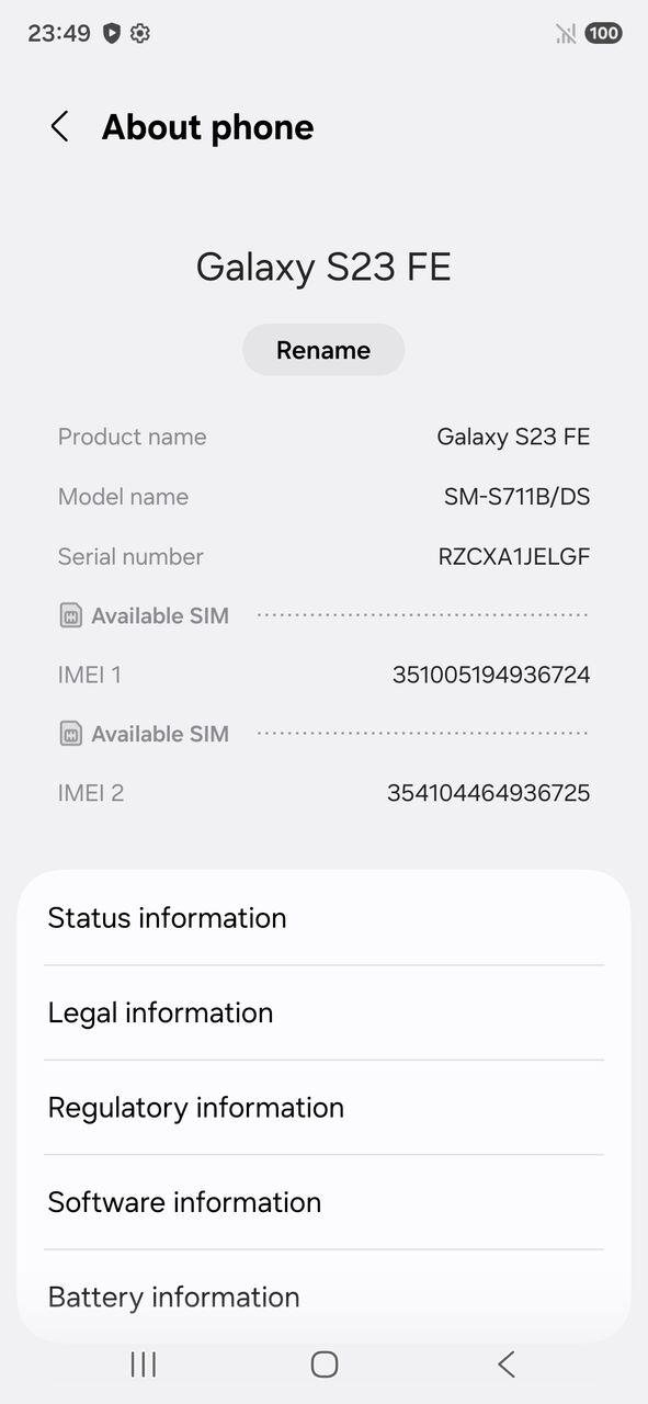 Segaya, Mobile Phones, BHD 110,  Used Samsung S23 FE 128GB Lavender In Excellent Condition