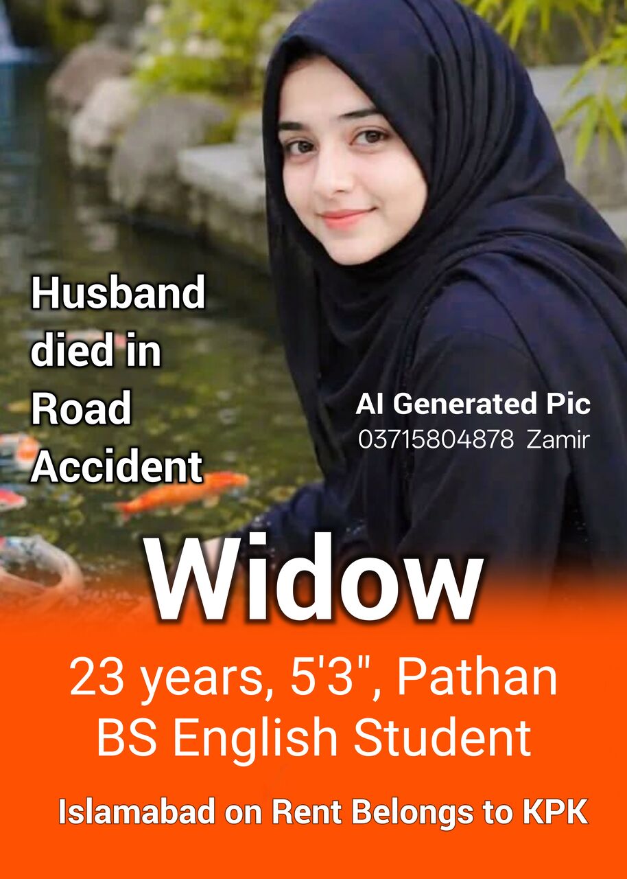 Abbottabad, Seeking Groom, 23,  کم عمر خوبصورت سمارٹ پٹھان بیوہ