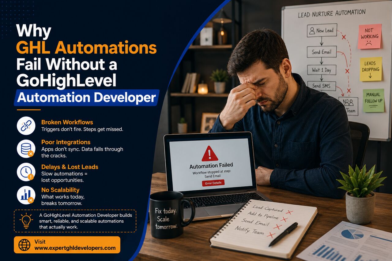 New York, Web Design & Development, Why GHL Automations Fail Without A GoHighLevel Automation Developer