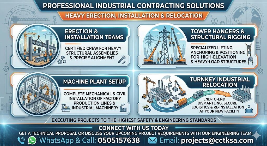 Dammam, Construction, ERECTION & INSTALLATION TEAM TOWER Hanger►MACHINE PLANT►Industrial Relocation►0505157638
