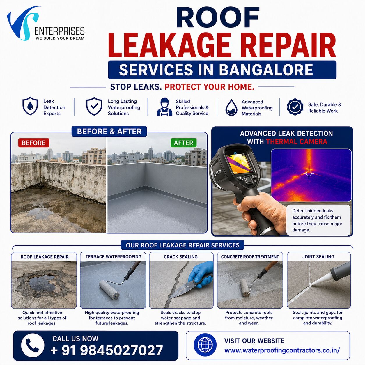 Bangalore, Construction, Roof Leakage Repair Services In Bangalore