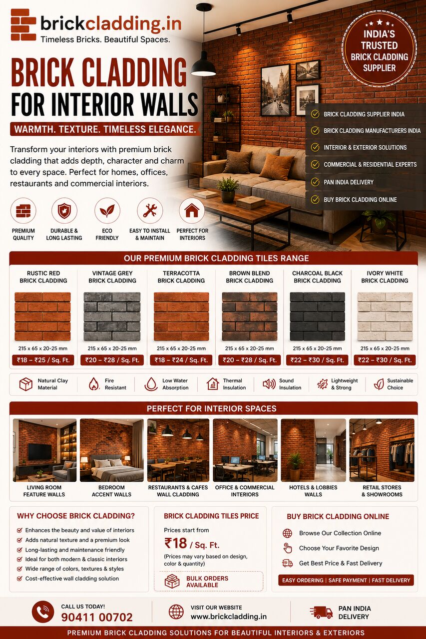 Mumbai, Construction, Clay Brick Cladding Supplier