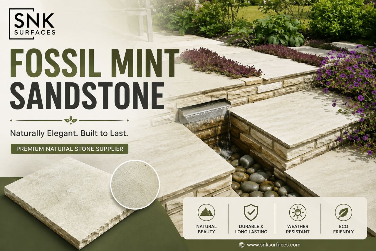 London, Businesses For Sale, Fossil Mint Sandstone Supplier From India For UK & Europe