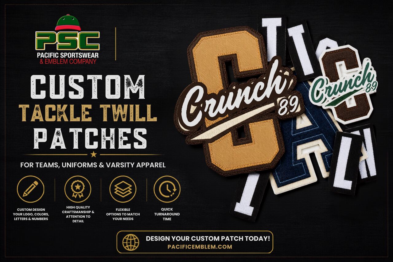 Chicago, Clothing & Accessories, Custom Tackle Twill Patches For Teams, Uniforms & Varsity Apparel