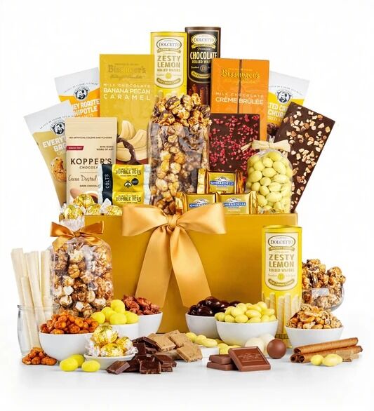 Washington DC, Food, Shop Stunning Gold Gift Basket Collection For Every Occasion