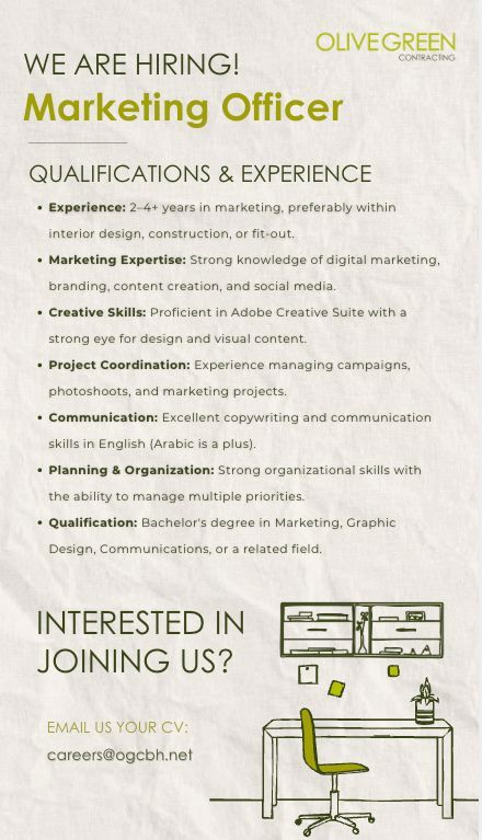 Manama, Jobs, Marketing Officer