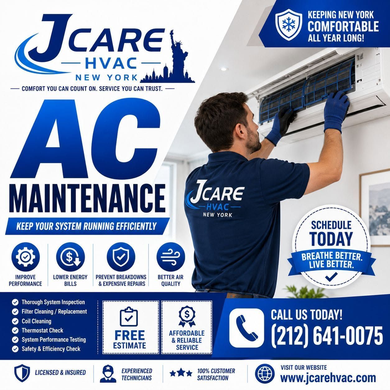 New York, Air Conditioning, J Care HVAC New York