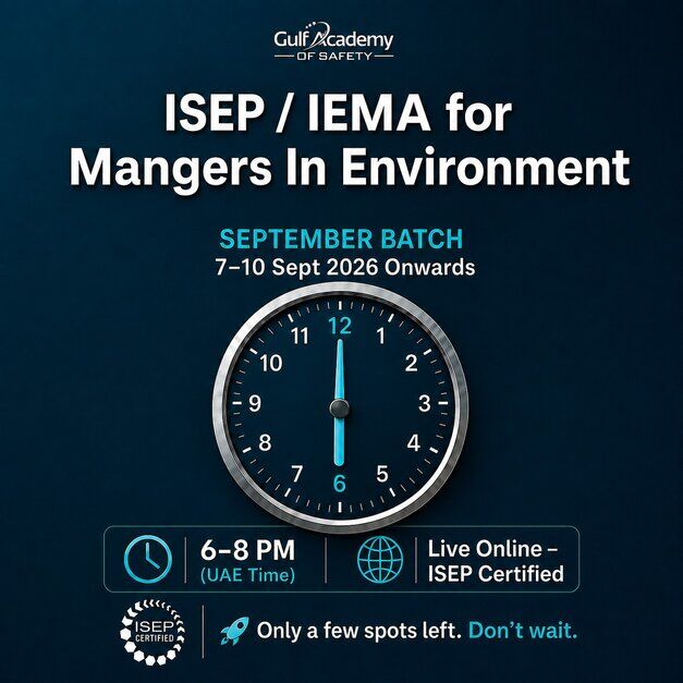 Dubai, Lessons Offered, Master ISEP Environmental Management | Gulf Academy Safety