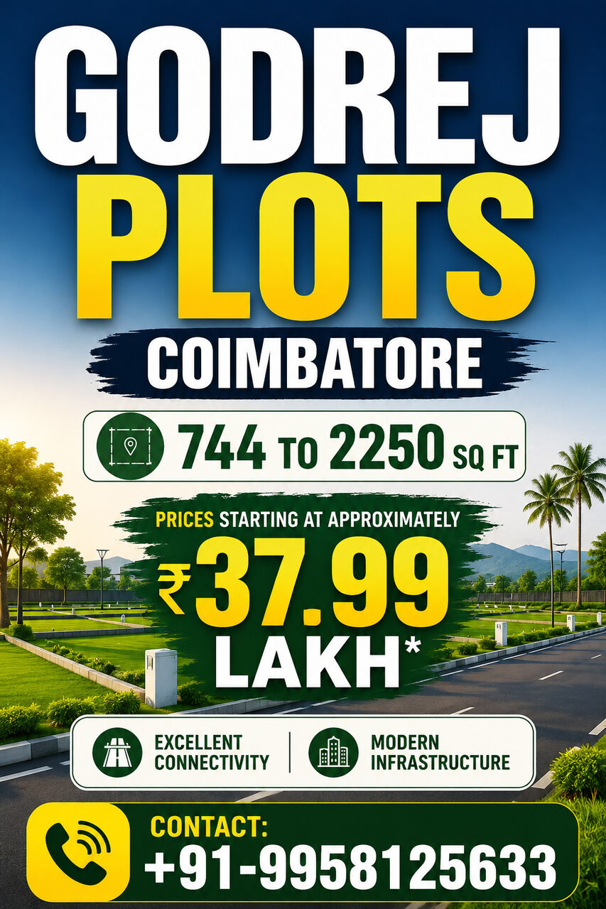Coimbatore, Residential Plots, INR 3799000,  744 Sq. Feet,  Godrej Projects In Coimbatore &ndash; Everything You Need Before Buying