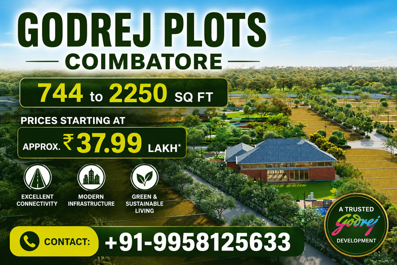 Coimbatore, Residential Plots, INR 3799000,  744 Sq. Feet,  Godrej Projects In Coimbatore &ndash; Everything You Need Before Buying