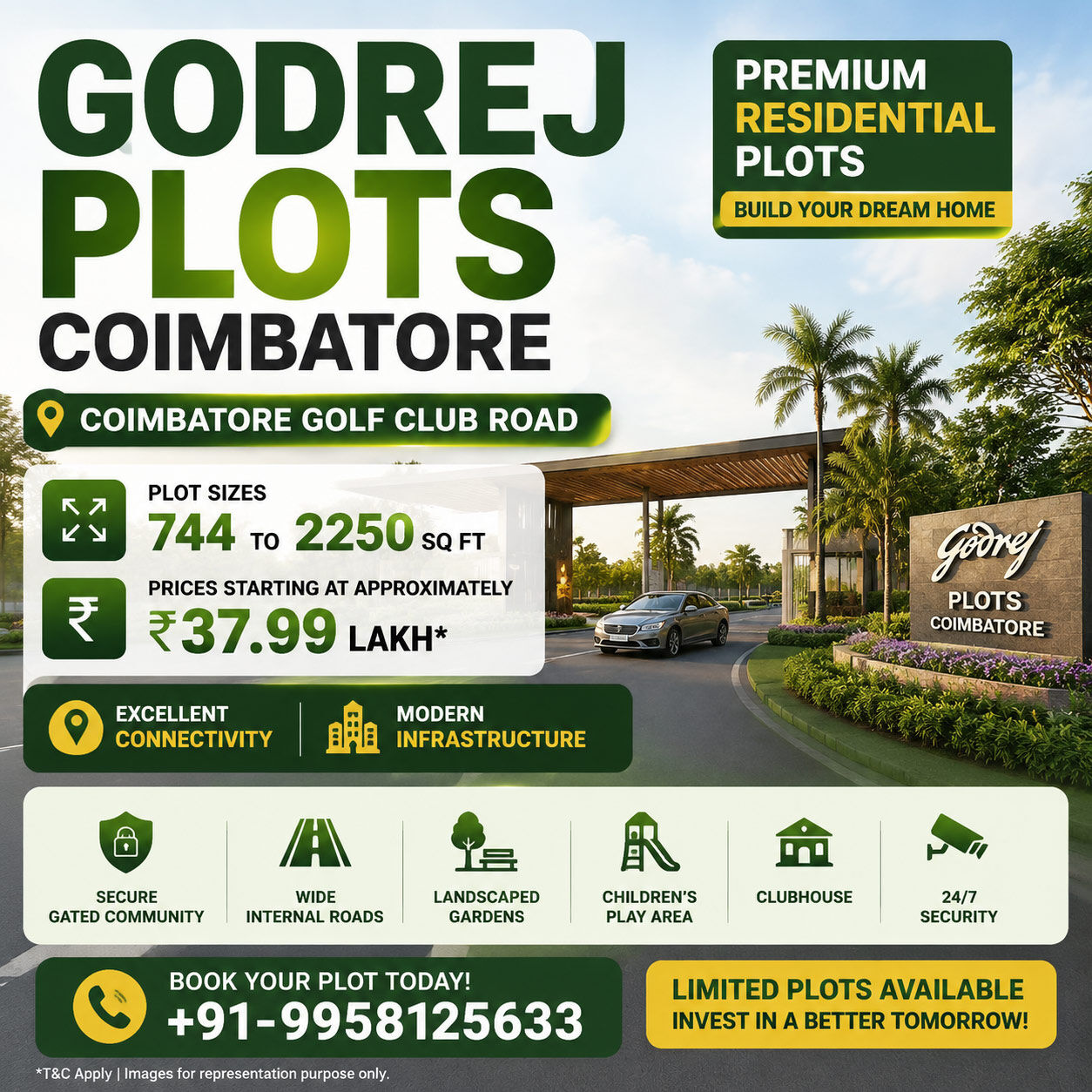 Coimbatore, Residential Plots, INR 3799000,  744 Sq. Feet,  Godrej Projects In Coimbatore &ndash; Everything You Need Before Buying