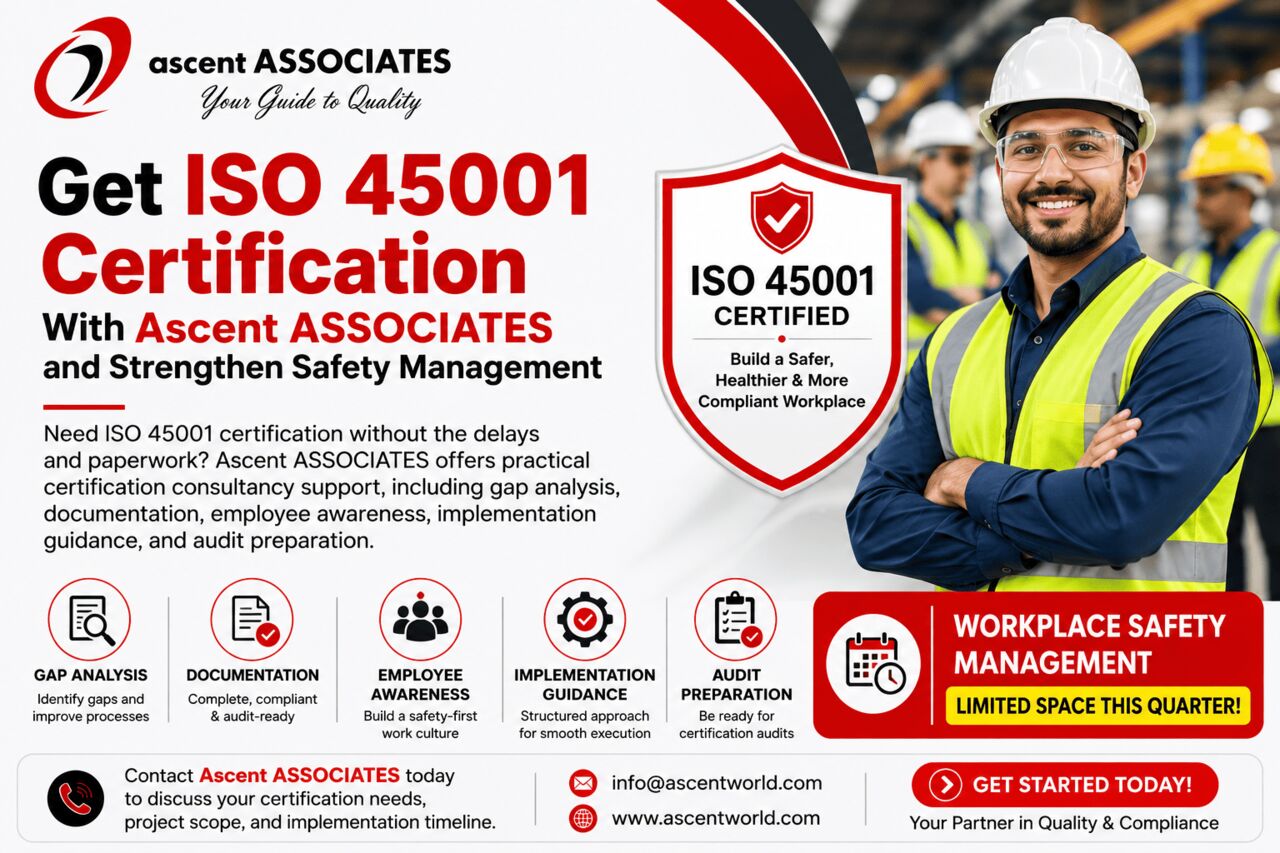 Colombo, Business, Get ISO 45001 Certification With Ascent ASSOCIATES For Safety Management