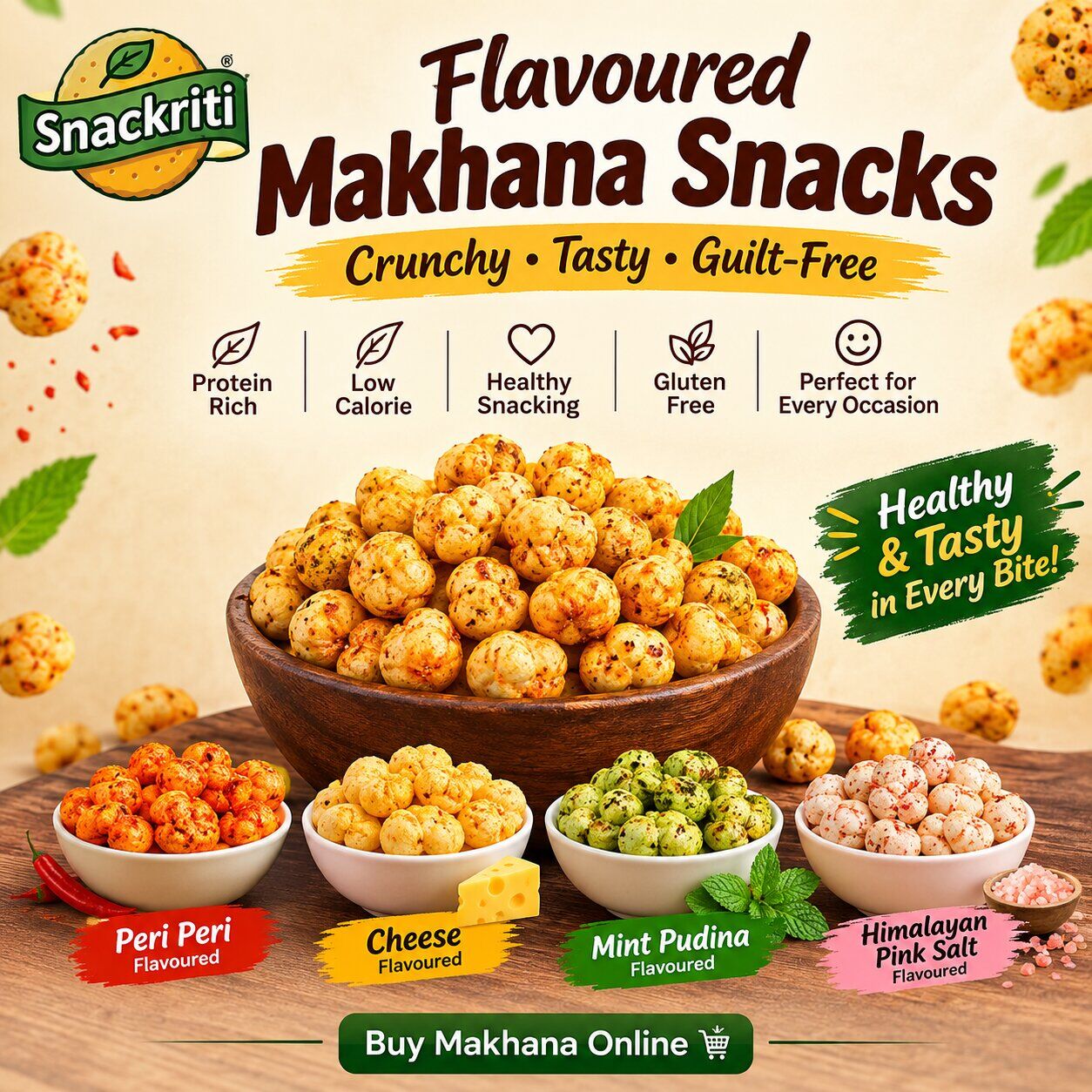 Mumbai, Food, Flavoured Makhana Snacks &ndash; Crunchy, Tasty & Convenient
