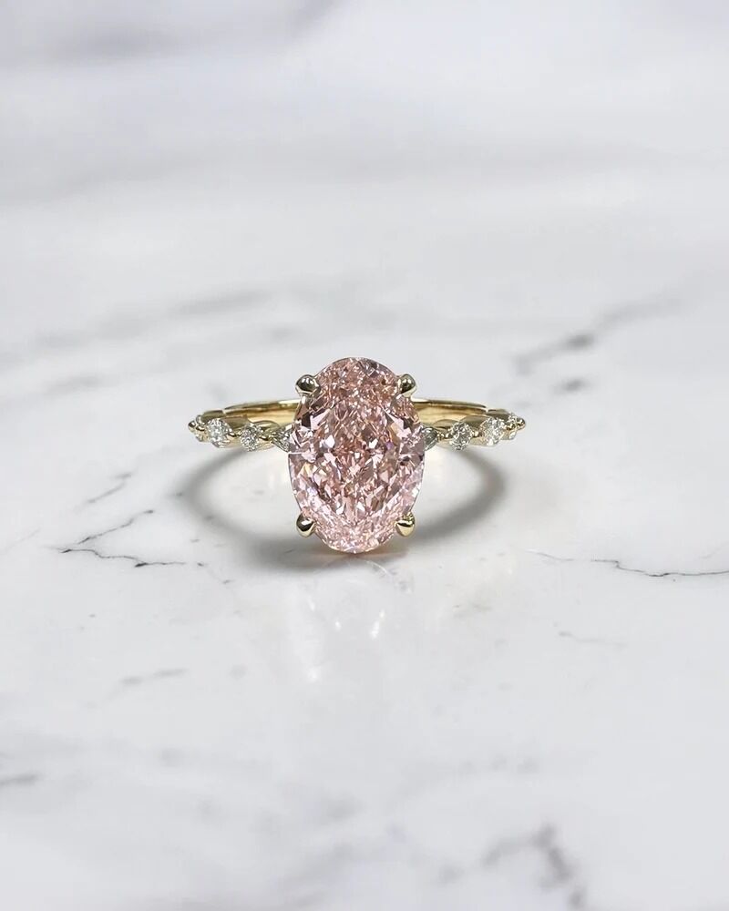 London, Jewelry, GBP 3500,  3ct Pink Oval Diamond  Exquisite Luxury & Timeless Elegance