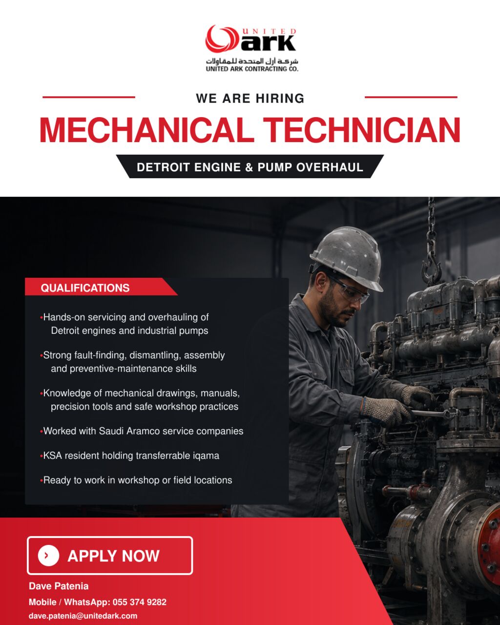 Khobar, Temp Jobs, Detroit Engine & Industrial Pumps Service Technician