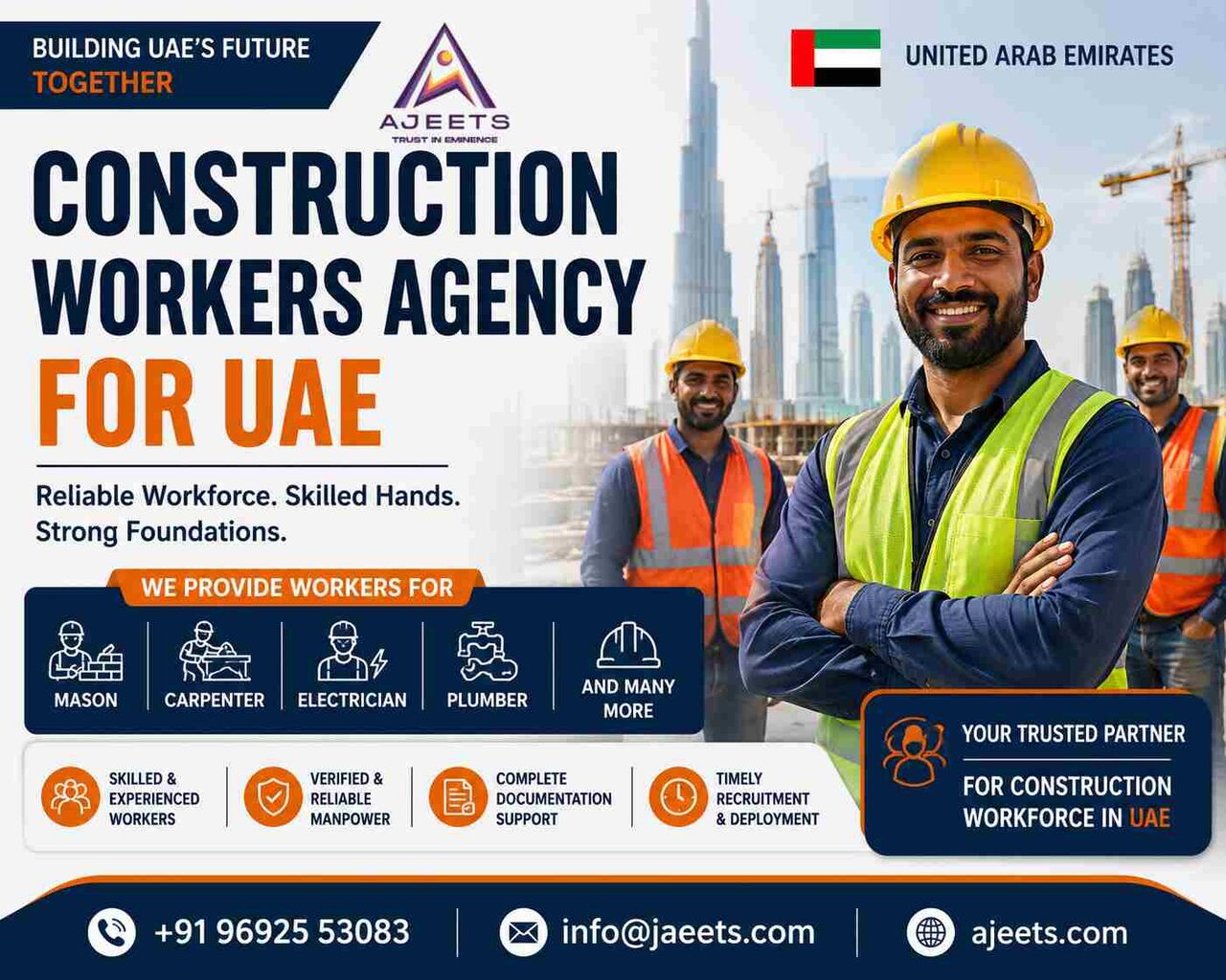 Dubai, Business, Construction Workers Agency &ndash; Skilled Workforce Support For Projects In UAE