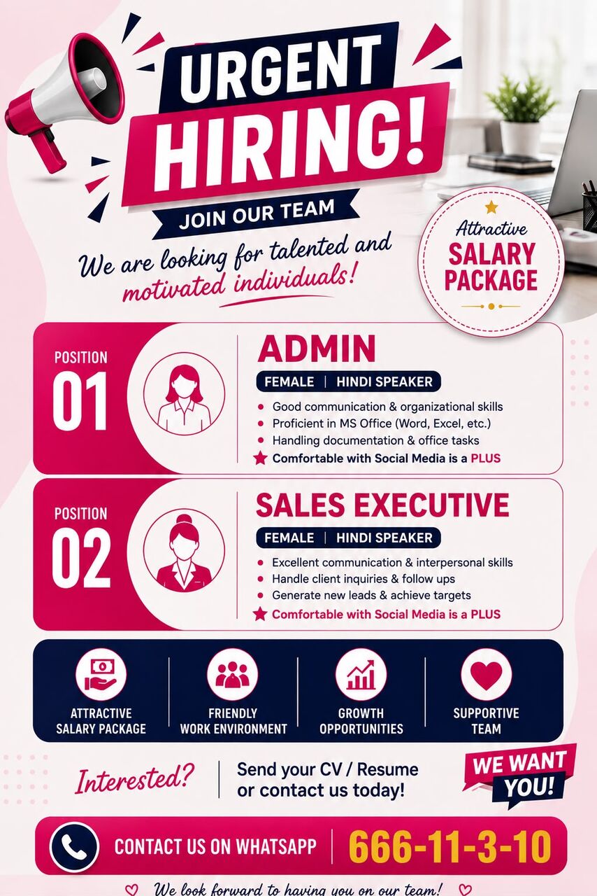 Manama, Jobs, Office Admin & Sales Executive