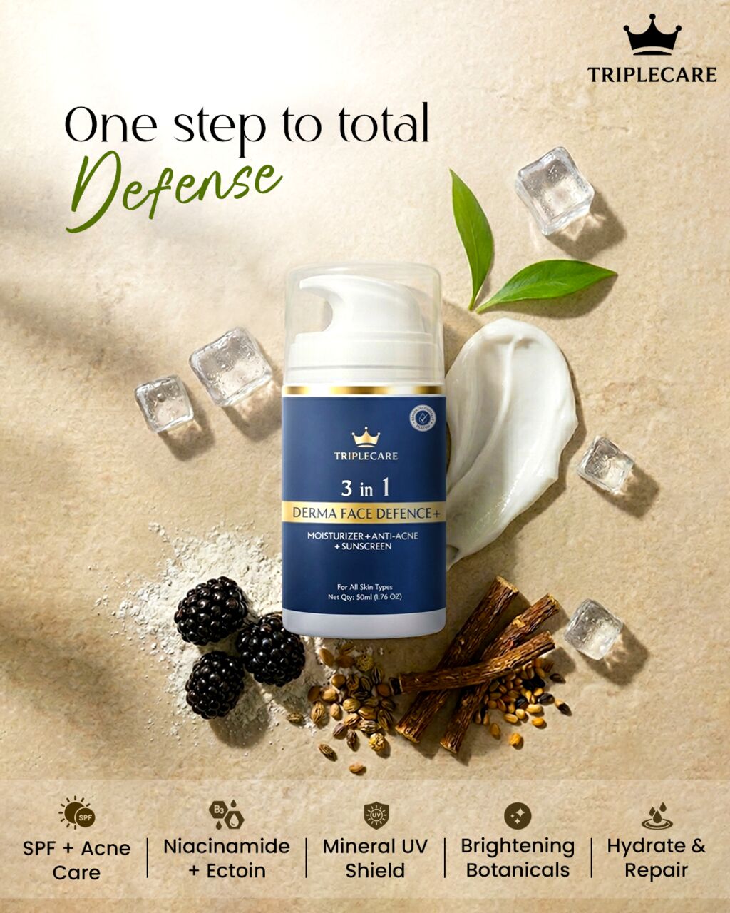 Haryana, Health & Beauty Items, INR 899,  Buy The Best Sunscreen Dermatologist Recommended For Oily Skin - TripleCare
