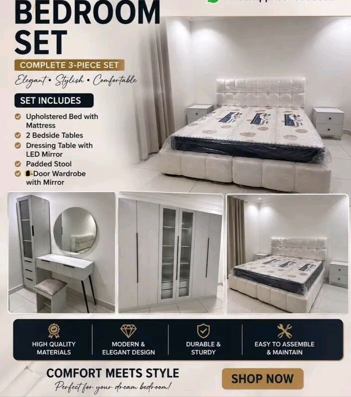 Jeddah, Furniture, SAR 2,  Classic Luxurious Branded New Bedroom Furniture Sets