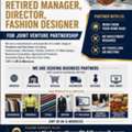 Opportunity For Ex-Manager, Director, Fashion Designer For Joint Venture Partnership