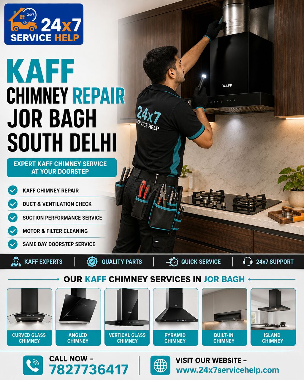 New Delhi, Appliance Repair, KAFF Chimney Repair Service In Jor Bagh South Delhi