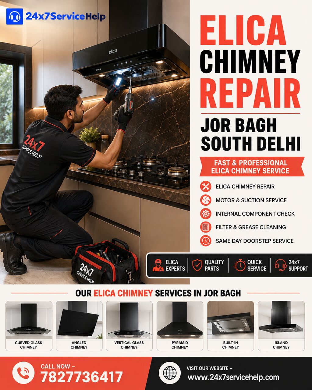 New Delhi, Appliance Repair, Elica Chimney Repair Service In Jor Bagh South Delhi