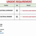 Electrical Supervisor, Electrical Engineer