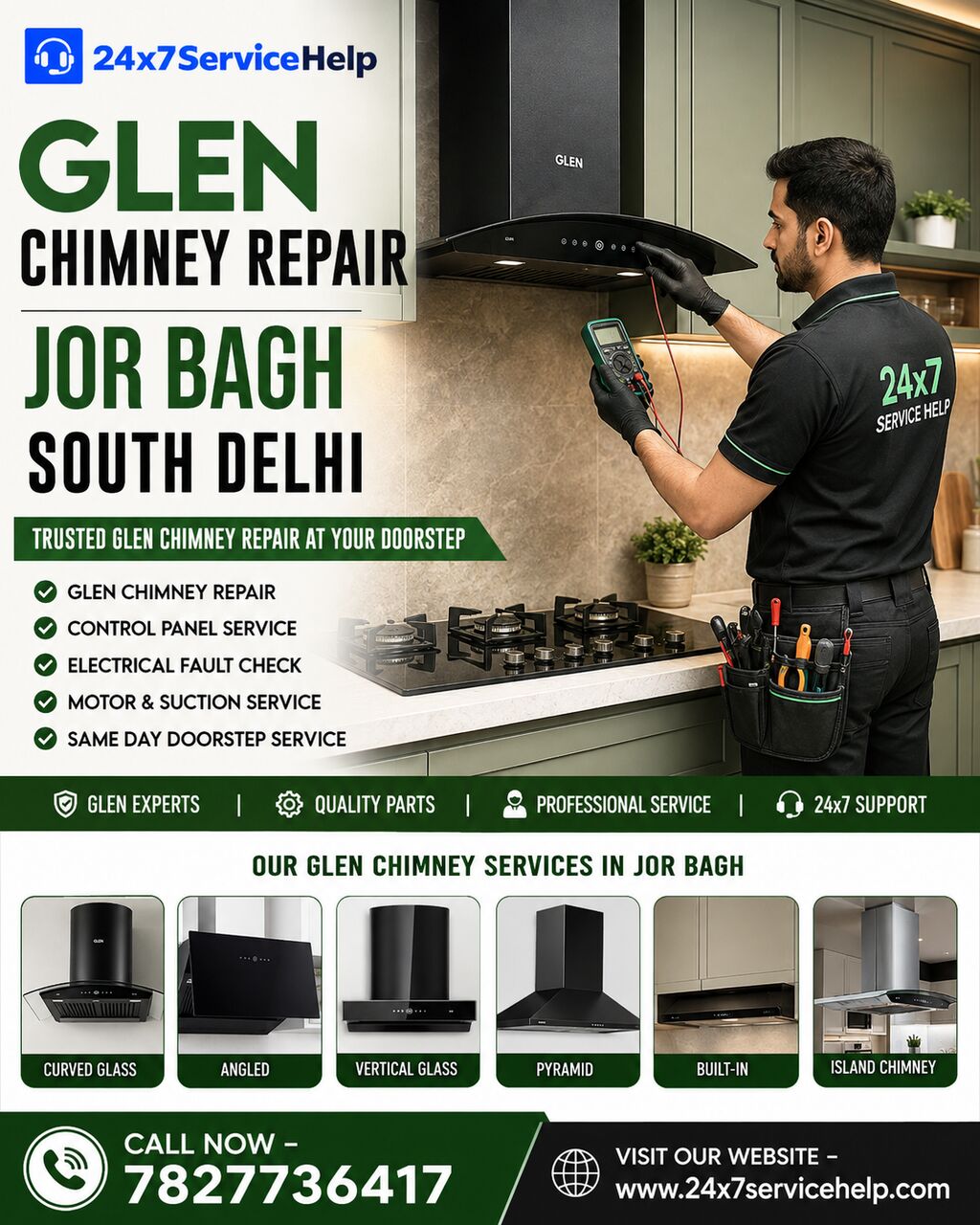 New Delhi, Appliance Repair, Glen Chimney Repair Service In Jor Bagh South Delhi