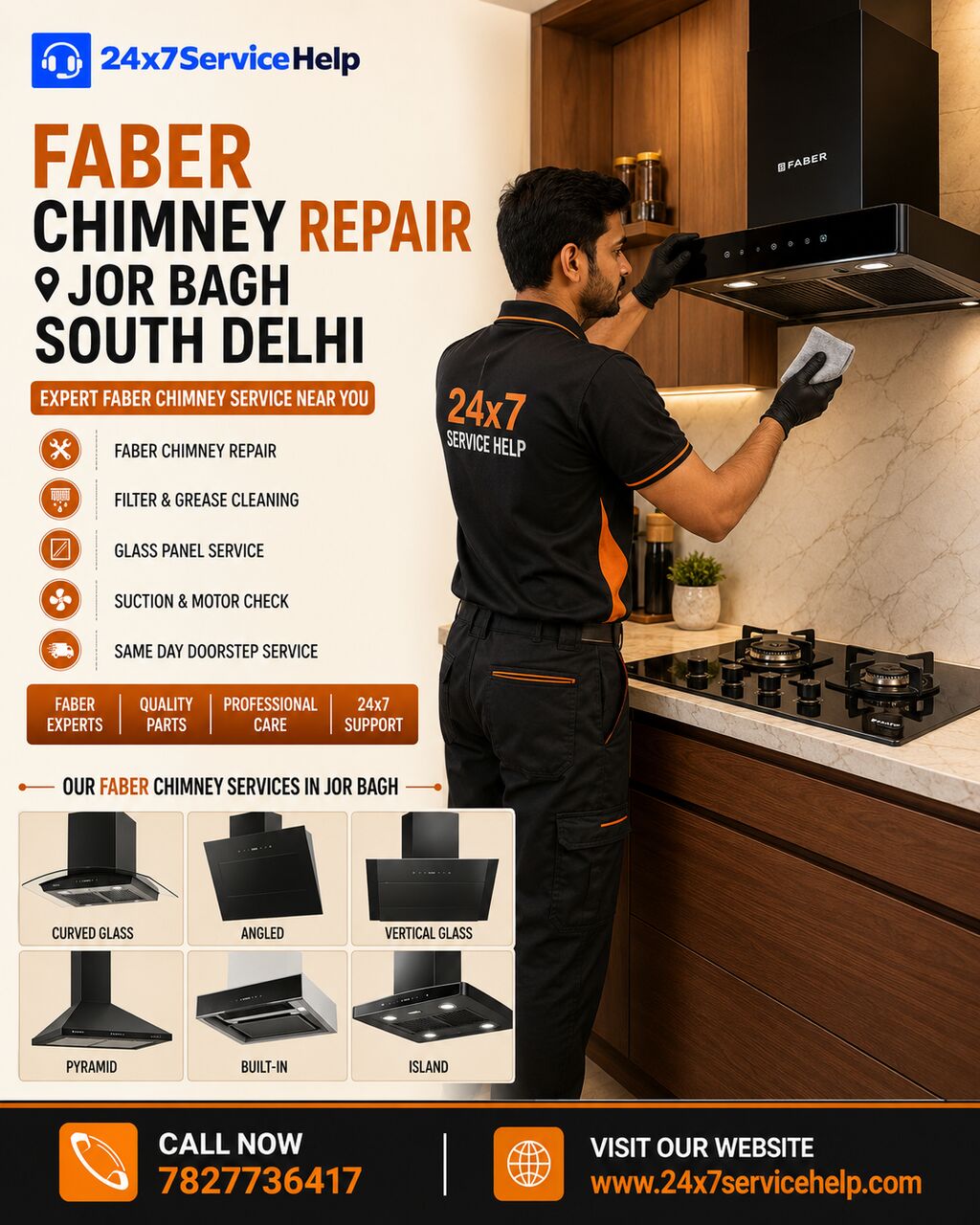 New Delhi, Appliance Repair, Faber Chimney Repair Service In Jor Bagh South Delhi