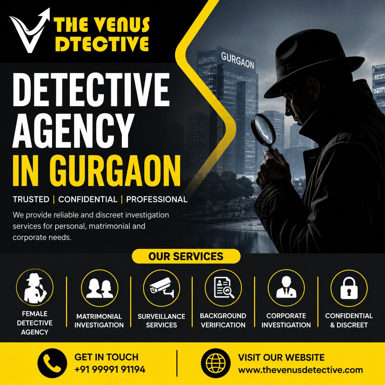 Gurgaon, Legal, Detective Agency In Gurgaon | Private & Female Detectives